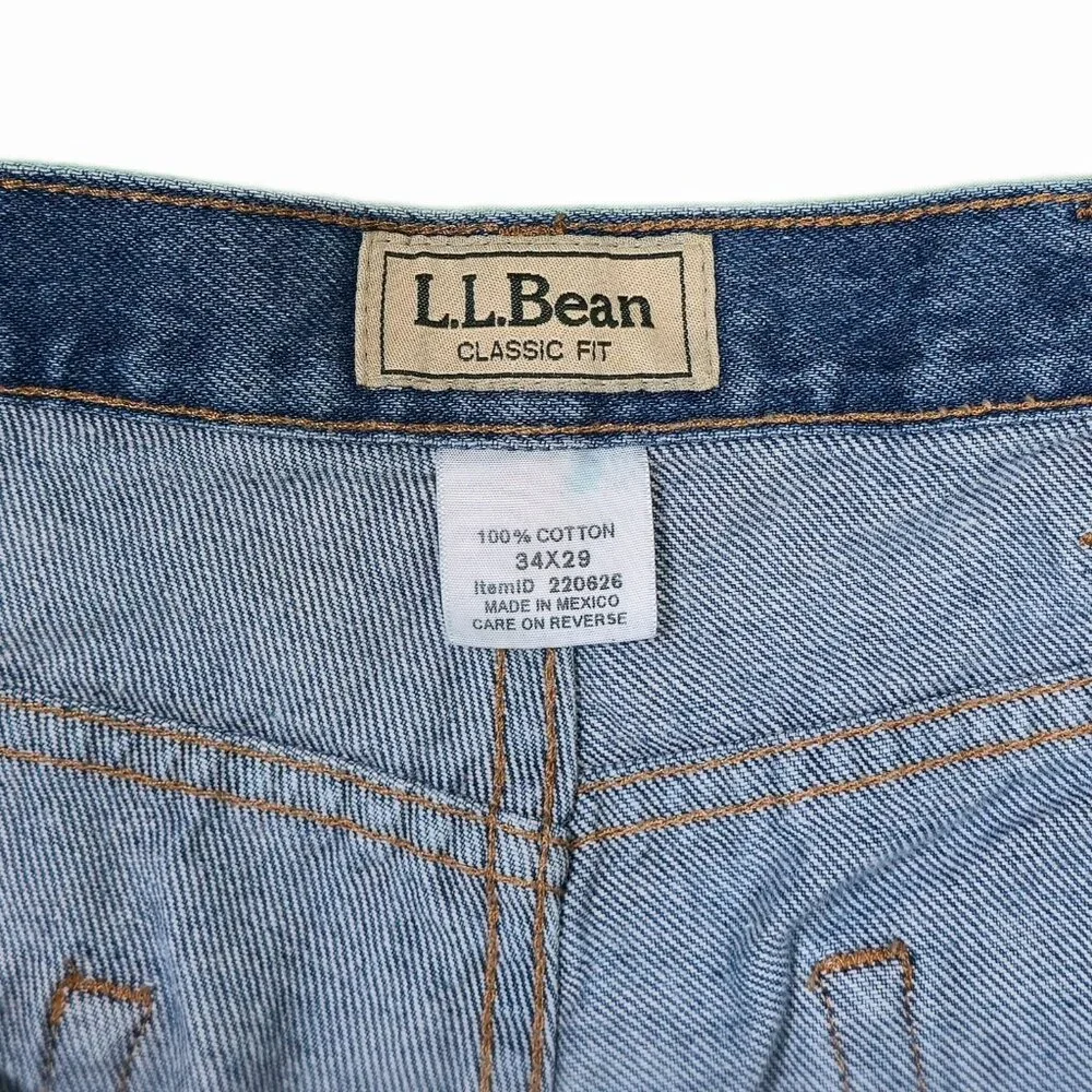 L.L. Bean Double L® Men's Jeans - Classic Fit - Medium Blue W34‎